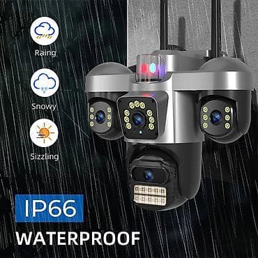 osmo kamera: 8MP Dual Lens WiFi IP Kamera – 4K görüntü dəstəyi, IP66 suya və toza — 1