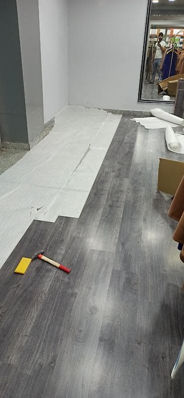 Plitə işləri: Her nov laminatlarin vurulmasi butun pol isləri tam ideal sekilde — 4