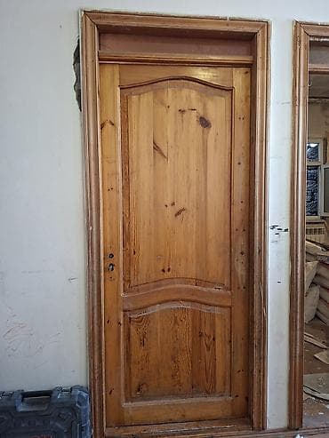top qapi qapilari: Taxta otaq qapısı – təbii ağacdan - Material: massiv taxta (təbii — 2