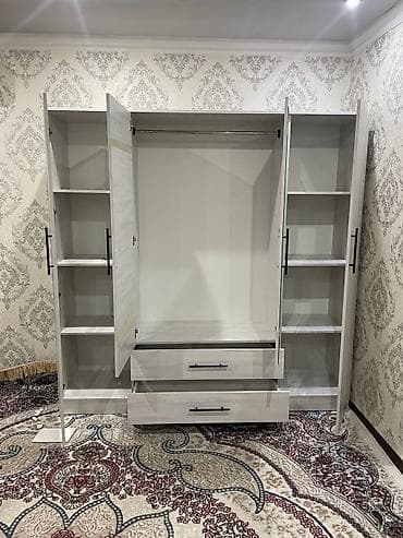 4 qapılı, Güzgülü, Boz, Digər material, Açılan, Düz dolab