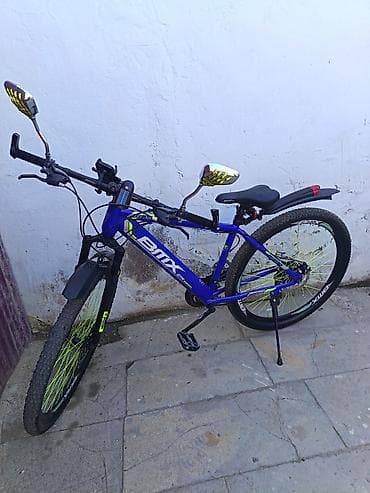 BMX GTR dağ velosipedi - Rəng: mavi-göy çalarlarında, neon-yaşıl — 1