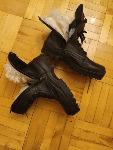əsgər batinkası: Qışlıq kişi botları – içi tam xəzli - Material: Qara dəri üst hissə — 4