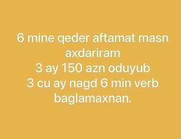 Axtarış elanıdır: 6 min manata qədər avtomat sürət qutulu minik