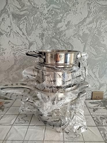 tava dəsti: Qazan, rəng - Gümüşü, Paslanmayan polad, Almaniya — 6