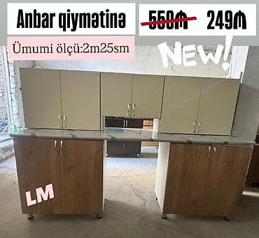 Mətbəx dolabı dəsti - Ümumi ölçü: 2 m 25 sm - Üst modul: bir neçə lalafo.az -da Mətbəx dolabı dəsti - Ümumi ölçü: 2 m 25 sm - Üst modul: bir neçə