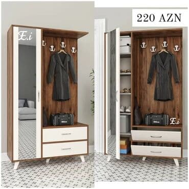 ışkaf: Yeni, 2 qapılı Düz dolab, Dəhliz dolabı — 14