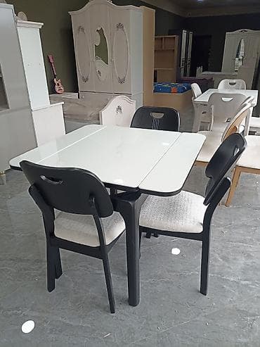 isti: Mətbəx üçün, Yeni, Açılan, Dördbucaq masa, 4 stul — 1