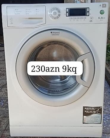 su qzdrci: Hotpoint Ariston paltaryuyan maşın - Yük tutumu: 9 kq - Enerji sinfi — 1