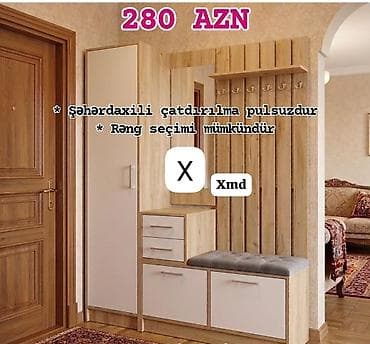 dolab ucuz: Dəhliz üçün çoxfunksiyalı möbel dəsti - Qiymət: 280 AZN - Şəhərdaxili — 1