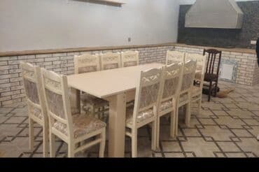 Masa və oturacaq dəstləri: Endirim olunub. Stol 4 stul dest 170 Azn. Stol 6 stul dest -230 Azn — 3