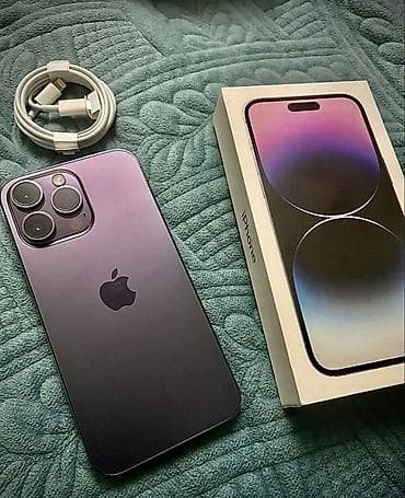 IPhone 14 Pro, 128 GB, Deep Purple, Simsiz şarj, Face ID