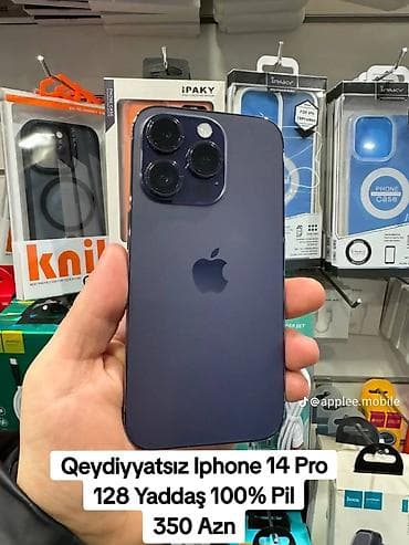 iphone 11 pro en ucuz: IPhone 14 Pro, 128 GB, Deep Purple, Face ID — 2
