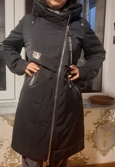 смарт рич кофе для похудения: Qadın üçün qara rəngli qış parkası - Uzun dizayn, düz kəsim - İsti — 1