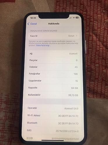iphone xr max: IPhone X, 64 GB, Gümüşü, Face ID — 2
