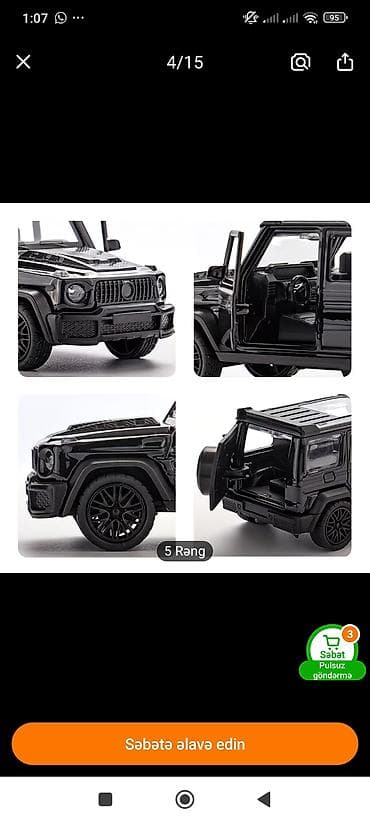 suktur: Metall oyuncaq maşın – off-road SUV modelinin detalı miniatura - — 8