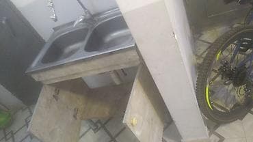 Mətbəx üçün iki gözlü paslanmayan polad moyka və alt dolab komplekti — 2