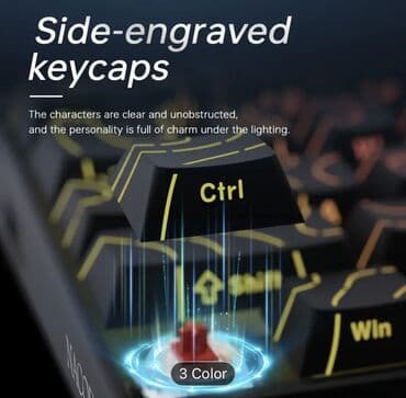 Çəngəllər: NACODEX-Ajazz mexaniki klaviatura – kompakt ölçülü, RGB işıqlandırmalı — 9