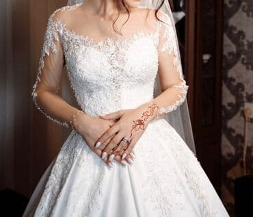 masin bezeyi: Zərif detallar ilə bəzədilmiş gəlinlik - Model: A-kesim, balıqquyruğu — 3