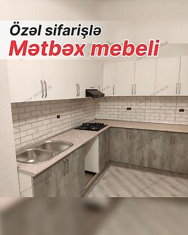 Sifarişlə mətbəx dəsti, Sadə laminat lalafo.az -da Sifarişlə mətbəx dəsti, Sadə laminat