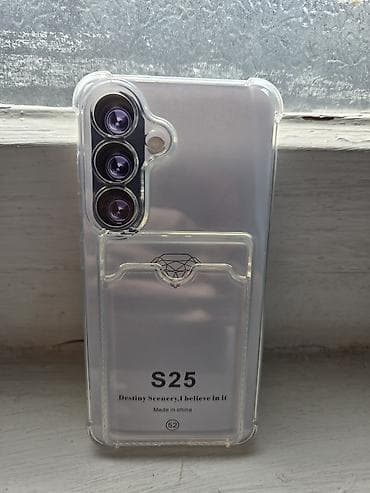 Şəffaf telefon qabı – S25 modeli - Material: elastik və zərbəyə