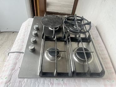 soba borusu: Daxili tip qaz plitəsi – 4 gözlü, paslanmayan polad panel — 3