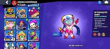 ucuz listurlar: Brawl Stars – Ay Savaşçısı Janet (Gizemli Kostüm) Xüsusiyyətlər: - — 2