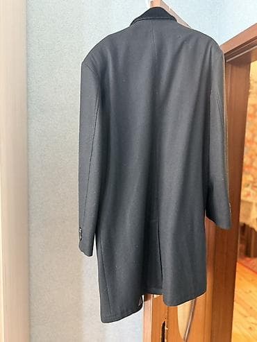 дождевик купить в баку: Kişi palto – qara, klassik dizayn - Model: Uzun, təksıralı klassik — 2