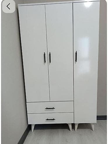 tek kreslolar: Yeni, 3 qapılı, Siyirməli, Ağ, Açılan, Düz dolab — 1