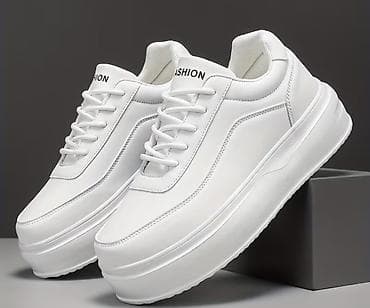 Кроссовки и спортивная обувь: Ağ rəngli platforma krossovkalar - Dizayn: Minimalistik “chunky” — 4