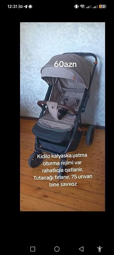 araba: Kidilo kalyaska.yatma oturma rejimi var rahatlıqla qatlanir. Tutacağı — 1