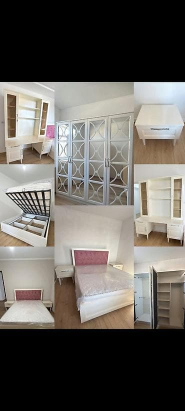 taxta komod: İkinəfərlik çarpayı, Komod, Dolab, 2 tumba, İşlənmiş — 1