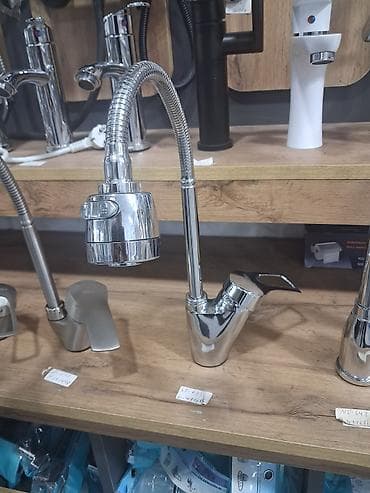 bor mashin: Mətbəx üçün çevik borulu qarışdırıcı kran - Material: parlaq xrom — 1