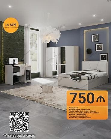 dest mebel: Yataq dəsti – LA MINI (Laconic & Minimalism) Komplekt: - Çarpayı — 1