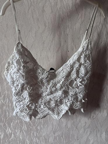 idman şort: Qadın üst geyimləri seti - Ağ qısaqat T-shirt: Rezinli, incə zolaqlı — 2