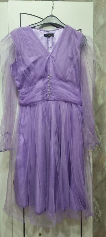 вечернее платье шифоновый: Вечернее платье, Миди, L — 1