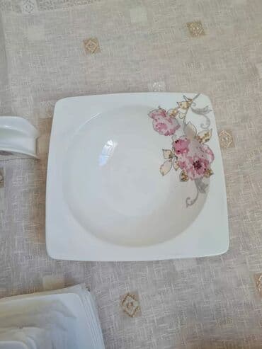 set qablari: Nahar dəsti, rəng - Ağ, Farfor, 6 nəfərlik, Türkiyə — 5