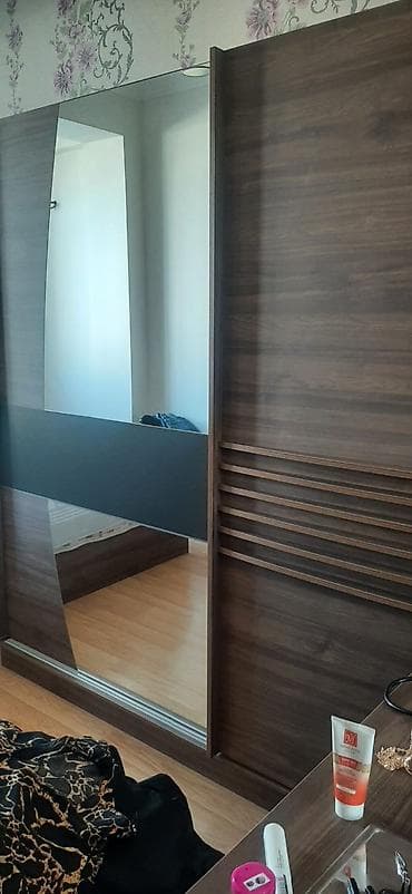 hamam ucun dolab: Yeni, 2 qapılı, Güzgülü, Qəhvəyi, Digər material, Kupe, Düz dolab — 1
