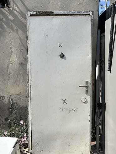 Dəmir giriş qapısı və çərçivəsi - Material: polad/dəmir qapı yarpağı