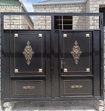 demir list: Yeni Həyət darvazası, 3 m, Mexaniki, Qapı ilə, rəng - Ağ, Kredit yoxdur, Ödənişli quraşdırma, Ödənişli çatdırılma, Rayonlara çatdırılma — 8