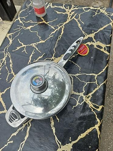 qranit tava: Tava, rəng - Ağ, Çuqun, 18 sm, Alpina, Azərbaycan — 3