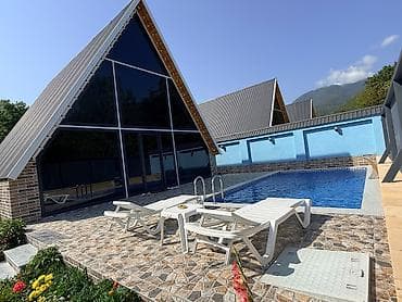 nabran villa kiraye: Qəbələ dağ mənzərəli A-frame villası – xüsusi həyətyanı sahə və şəxsi — 1