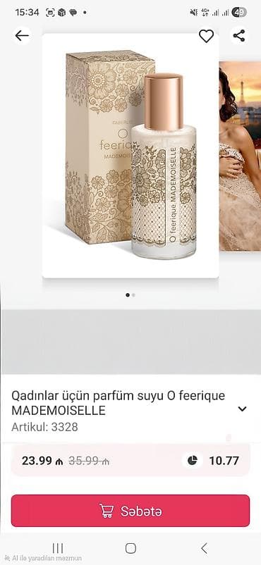 Məhsul: Qadınlar üçün parfüm suyu — O feerique MADEMOISELLE Brend