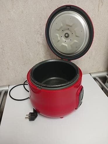 Mətbəx texnikası: Qırmızı rəngli elektrikli düyübişirən (rice cooker), Linon markalı — 3