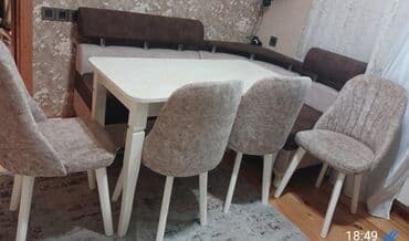 гостинные столы и стулья: Для гостиной, Нераскладной, Прямоугольный стол — 2