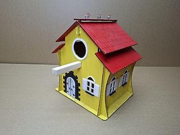 heyvanlar itler: - Məhsul: Dekorativ quş evi / yemləyici - Material: Taxta korpus — 1