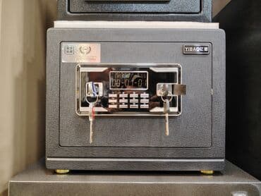 pul yığmaq üçün kassa: Hundurluk 30 Derinlik 30 Eni 38 Seyf iki acar və kodilə işləyir — 1