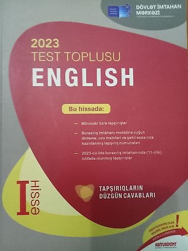 Testlər: İngilis dili Testlər 11-ci sinif, DİM, 1-ci hissə, 2023 il — 1