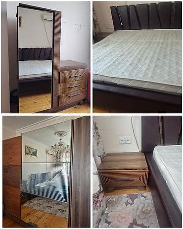 Yataq dəsti satılır 350₼.təcili çıxmalıdır.Taxt bazalıdır,matrası