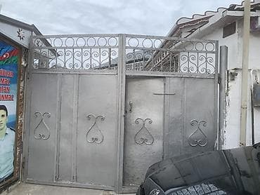 Dəmir darvaza və piyada qapısı dəsti - Material: tam metal