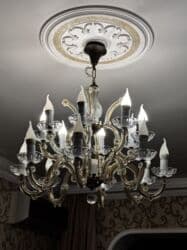 Süni güllər: Çılçıraq, 10 və daha çox lampa, Xrustal — 2